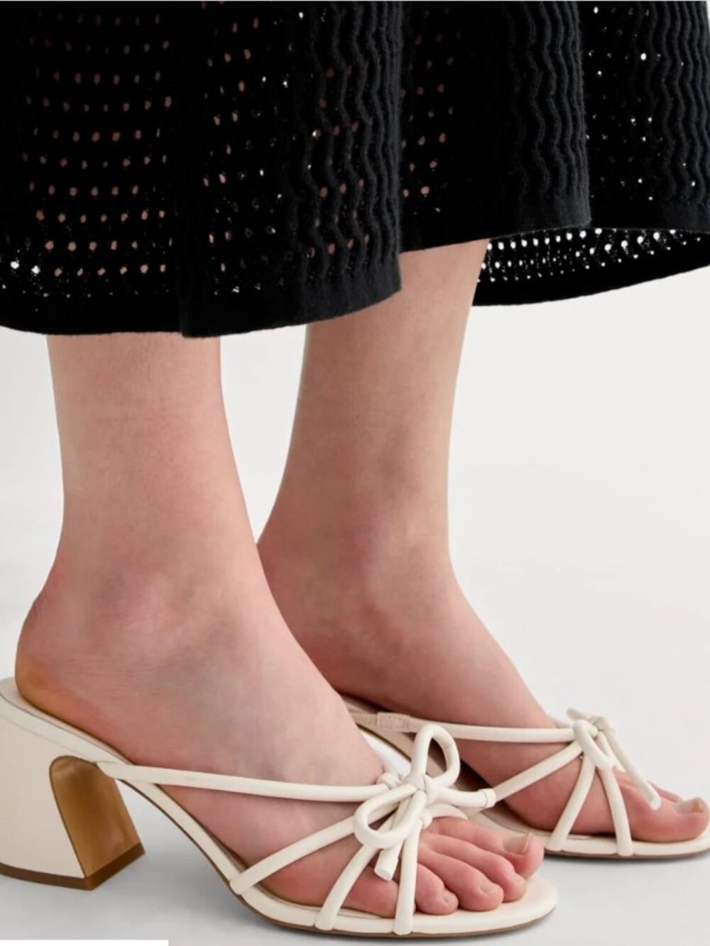 Everlane The Bow Heel Canvas Colored Leather Women's Sizes NEW in BOX Resort